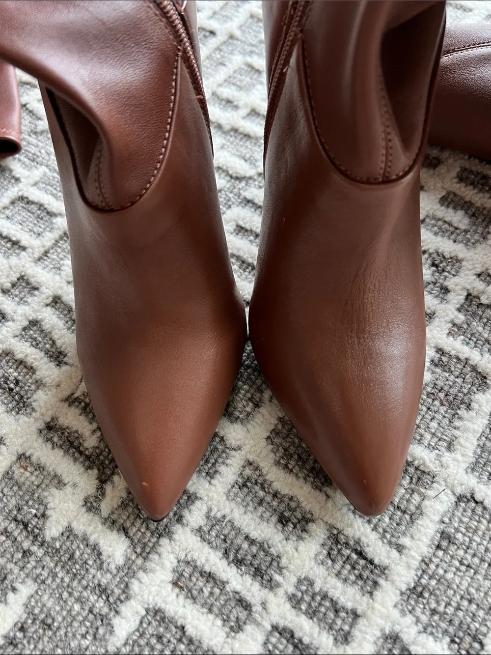 New (NWOB) Reiss Caia Over The Knee Leather Boots in Tan Size 38